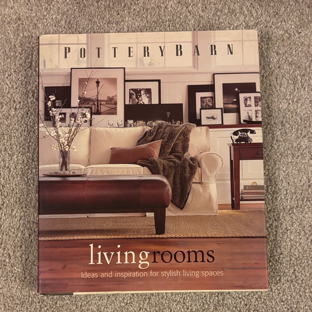 Pottery Barn Living Rooms Book - Brown and Cream
